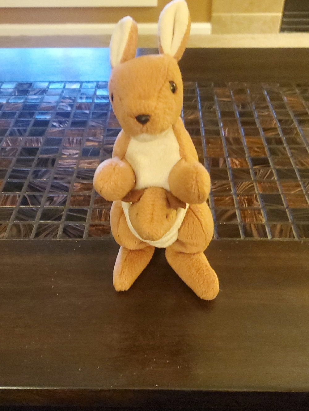 Ty Beanie Babie Kangaroo with Joey - Pouch